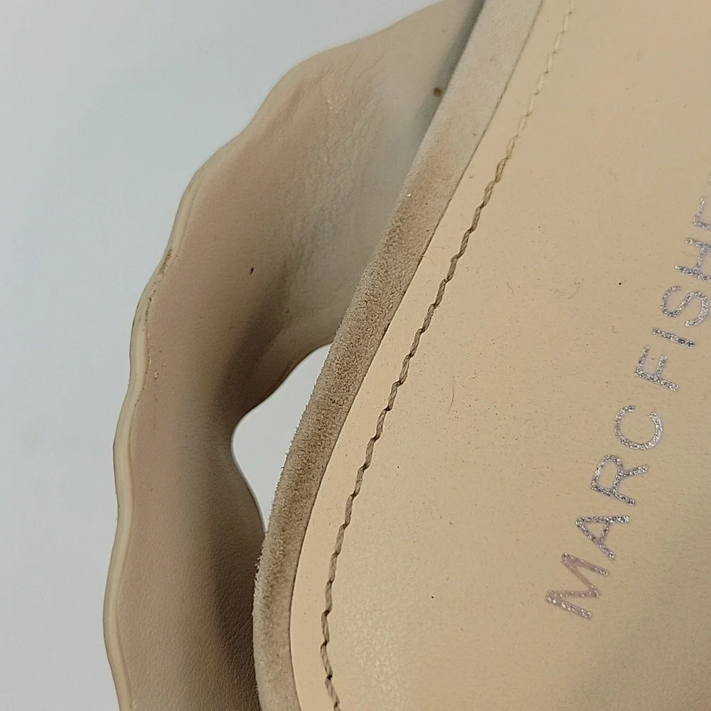 Marc Fisher Faithful Cork Wedge Espadrille Sandals Size 7
